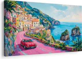 Tablou - Drum roz pe coastă (90x60 cm)