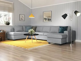 Colțar In Living 354 Gri deschis, 345x195x86cm, Picioare: Lemn