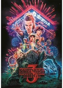 Stranger Things Starcourt Mall Puzzle Compact Clementoni cu 1000 de piese