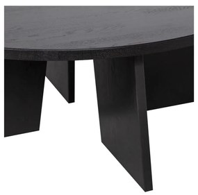 Măsuță de cafea neagră rotundă ø 90 cm Fries – WOOOD