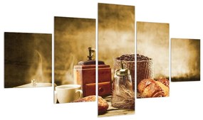 Tablou cu cafea și mic dejun (125x70 cm), în 40 de alte dimensiuni noi