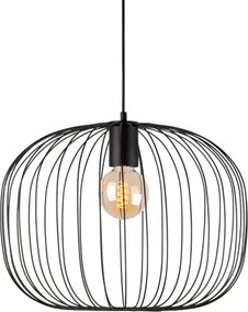 Lustră suspendată pe cablu OVELLA 1xE27/15W/230V Ø 46 cm negru