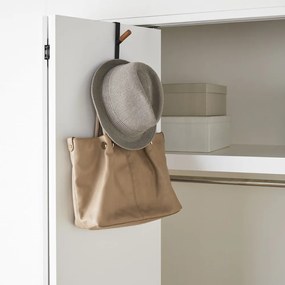 Cuier de ușă negru-natural din metal 1,5 cm Tower – YAMAZAKI