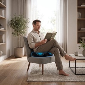 Perna ortopedica sezut antihemoroizi tip colac, memory foam, Negru