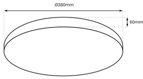 Plafonier LED dimabil ALLISTER 36W 230V 3000-6000K cu telecomandă