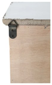 Etajera de perete shabby chic, din lemn reciclat si metal