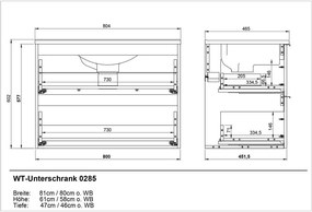 Set mobilă de baie gri antracit Crandon – Germania