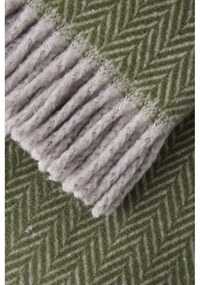 Pled din amestec de bumbac Euromant Skyline, 140 x 180 cm, verde