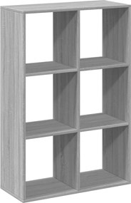 vidaXL Bibliotecă/separator cameră gri sonoma 69,5x29x103,5 cm lemn