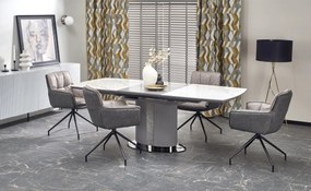Masa extensibila Dancan marmura alba/gri - L160-220 cm
