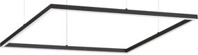 Ideal Lux - Lustră LED suspendată pe cablu ORACLE SLIM LED/44W/230V 3000K 70x70 cm negru