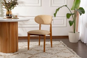 Set de scaune de sufragerie Lionte Beige și DarkOak, 2 buc.