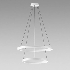 Lustra LED circulara cu 2 inele 60/40cm CRISEIDE, alb, negru sau auriu
