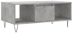 830592 vidaXL Măsuță de cafea, gri beton, 90x50x36,5 cm, lemn compozit
