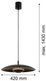 Lustra suspendata LED BOLTON 8868 negru