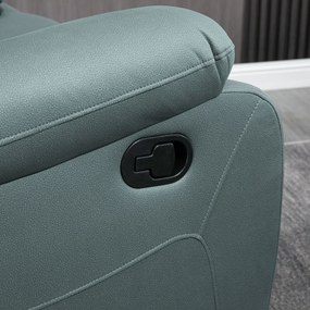 HOMCOM Relaxsessel cu înclinare până la 135°, rotire la 360 de grade, 93 cm x 100 cm x 98 cm, cadru din oțel, Verde | Aosom Romania