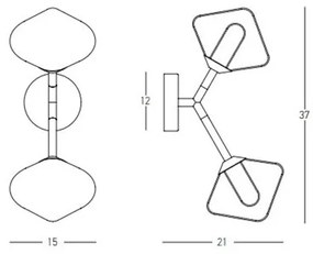 Aplica de perete design modern LIGHT 2