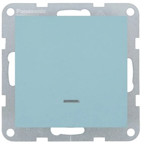 Intrerupator cu led 10A, IP20, Turcoaz, Panasonic Karre Plus 55 Soft Touch