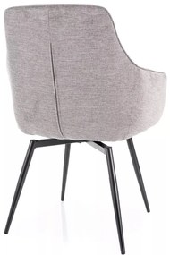 Scaun Servio gri/negru Brego07