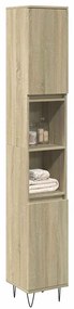vidaXL Dulap de baie, stejar sonoma, 30x30x190 cm, lemn prelucrat