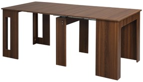HOMCOM Masă Extensibilă, Masă Mobilă, Design Modern, 180 cm x 85 cm x 75 cm, Maro | Aosom Romania
