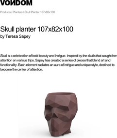 Ghiveci plante design decorativ modern exterior/interior SKULL 107x82x100cm