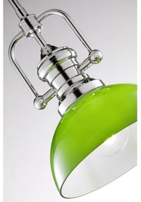 Jupiter 2071 - Lustră pe tijă PLATINO 1xE27/15W/230V verde/crom lucios