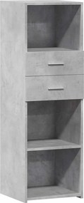 vidaXL Dulap înalt, gri beton, 40x42,5x124 cm, lemn prelucrat