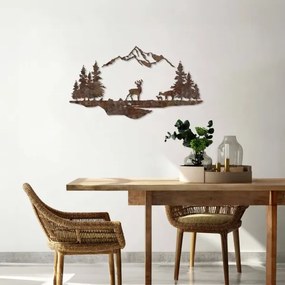 Decorațiune de perete 2 buc. 70x38 metal/maro cerb
