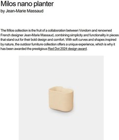 Ghiveci plante design decorativ modern exterior/interior MILOS NANO II