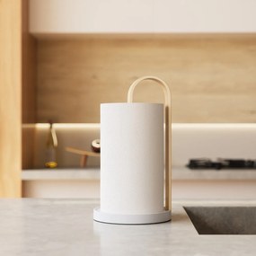 Suport vertical pentru prosoape de bucătărie din hârtie alb din lemn ø 17 cm Bellwood – Umbra