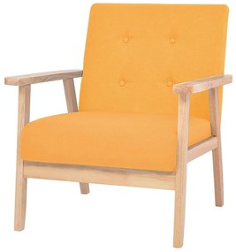 244657 vidaXL Fotoliu, galben, material textil