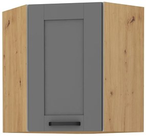 Dulap superior de bucătărie de colț Lucid 58 x 58 GN 72 1F (Stejar artisan + dustgrey). 1045600