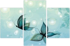 Tablou - Fluturi albaștri (90x60 cm)