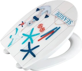 Capac WC cu finisaj lucios Wenko Seaside, 45 x 36,5 cm