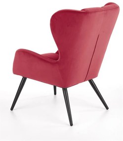 Fotoliu Tyrion velvet bordo H91 cm