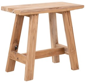 Taburet Barcelona, lemn de tec, natură, 50x25x45 cm