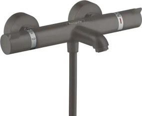 Baterie cada - dus termostatata Hansgrohe Ecostat Comfort negru - crom periat