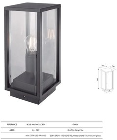 Mini stalp iluminat exterior clasic IP54 MERIBEL