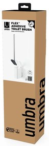 Perie de WC albă autoadezivă din plastic reciclat Flex Adhesive – Umbra