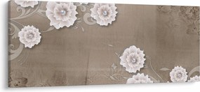 Tablou - Draperie cu flori (120x50 cm)