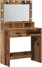 vidaXL Masă de Machiaj Lemn vechi 79 x 41 x 135 cm Lemn compozit