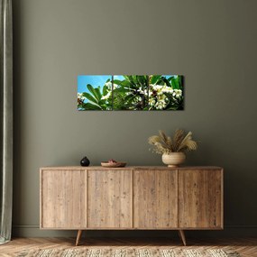 Tablou - Plumeria (cu ceas) (90x30 cm)