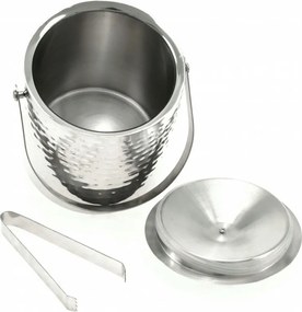 Frapiera pentru gheata Kinghoff KH 1503, 1,5 L, Exterior reliefat, Pereti dubli, Maner, Otel inoxidabil