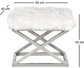 Scaun Capraz Plush alb