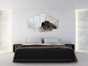 Tablou - Tren în ceață (150x105 cm)