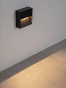 Mini Aplica perete exterior IP65, LED CCT Til negru