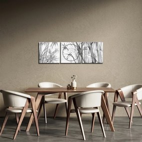 Tablou - Pădure de bambus (cu ceas) (90x30 cm)