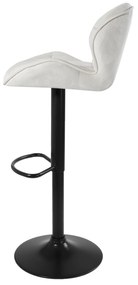 JAKS SCAUN DE BAR GRAPPO BLACK VELOUR BEJ