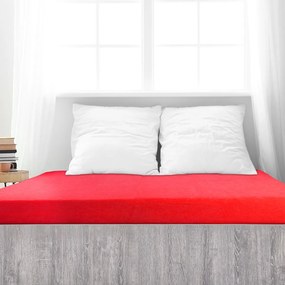 Cearșaf de pat 4Home din frotir Ideal roșu , 200 x200 cm, 200 x 200 cm